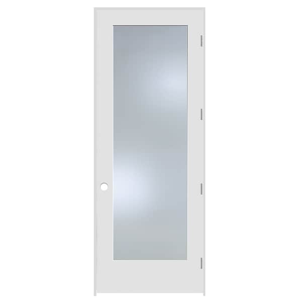 Trimlite 32"x96"x13/8" Primed 1Lite Clear Tempered Glass Interior French 71/4" LH Prehung 2880pri1501NPCLETLH15714 - main